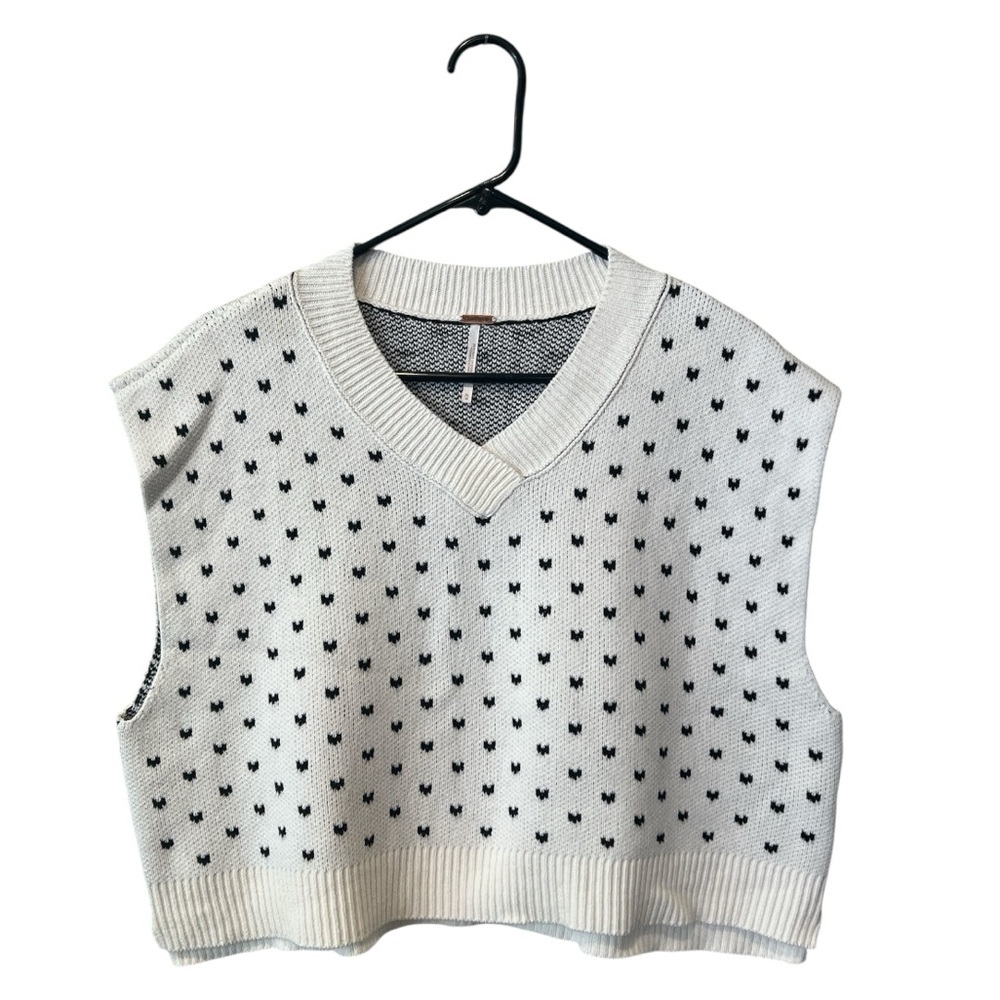 Free People Easy Street v-neck sweater vest size medium - Picture 3 of 6